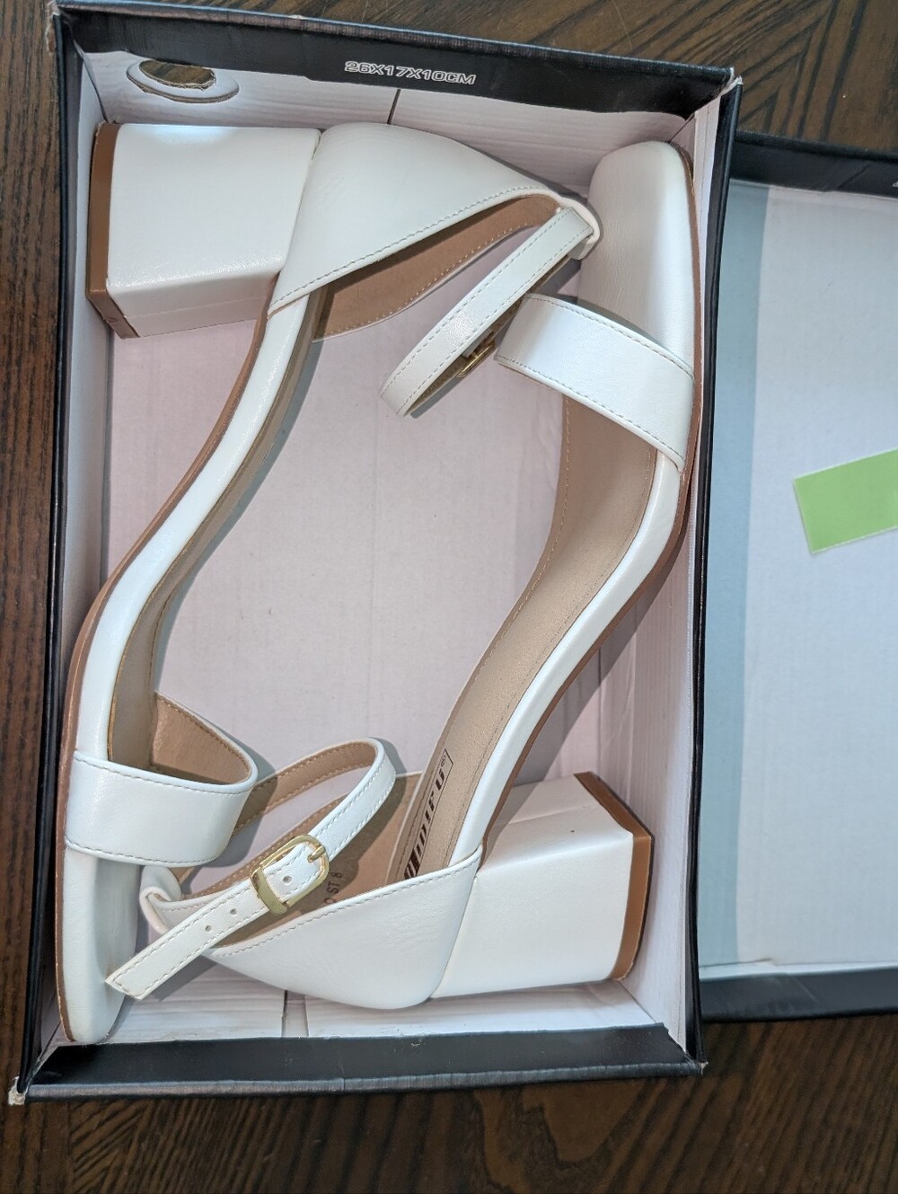 White Ankle-Strap Block Heel Sandals - Women - 8 - Picture 7 of 9